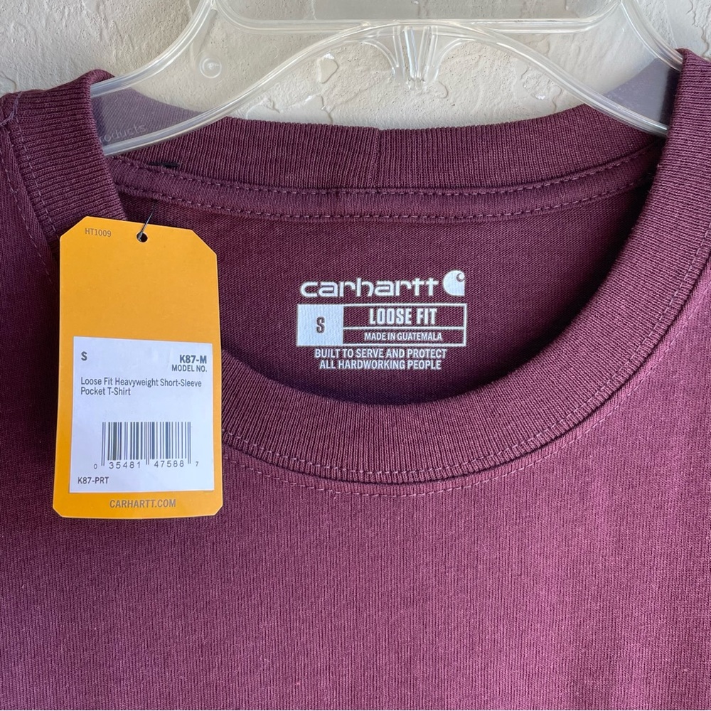 NWT! CARHARTT MEN'S LOOSE FIT
HEAVYWEIGHT LOGO POCKET WORK T-SHIRT SMALL - Picture 4 of 10